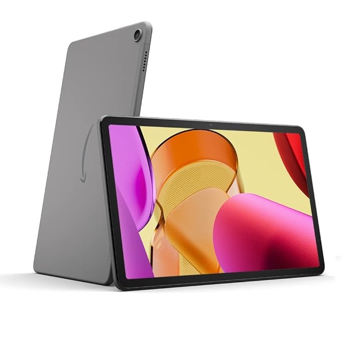 Amazon Fire Max 11 tablet, our most powerful tablet yet, vivid 11" display, octa-core processor, 4 GB RAM, 14-hour battery life, 64 GB, Gray. 