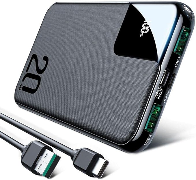 Joyroom JR-QP190 Mini 10000mAh PD Fast Charge Power Bank 20W with LCD Display. 