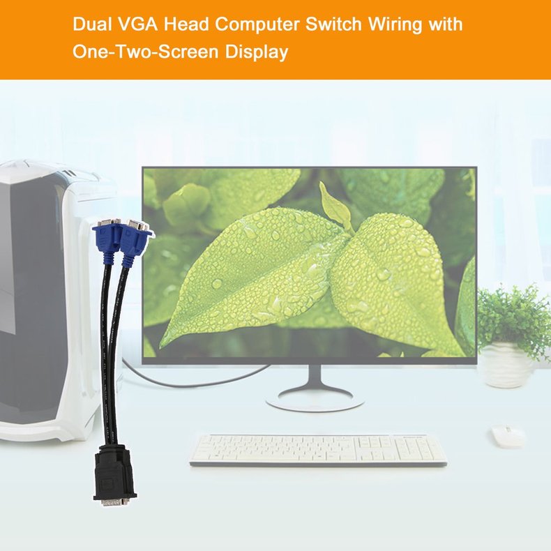 DMS-59 to 1 x DVI&1 x VGA Y Cable DMS 59 to VGA Monitor Splitter Cable. 