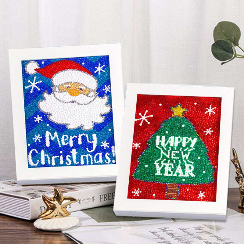 Easy 3D Diamond Art Painting Kit for Kids Beginners Gem Craft Christmas Gift for Girls and Boys Small DIY Paint by Number
