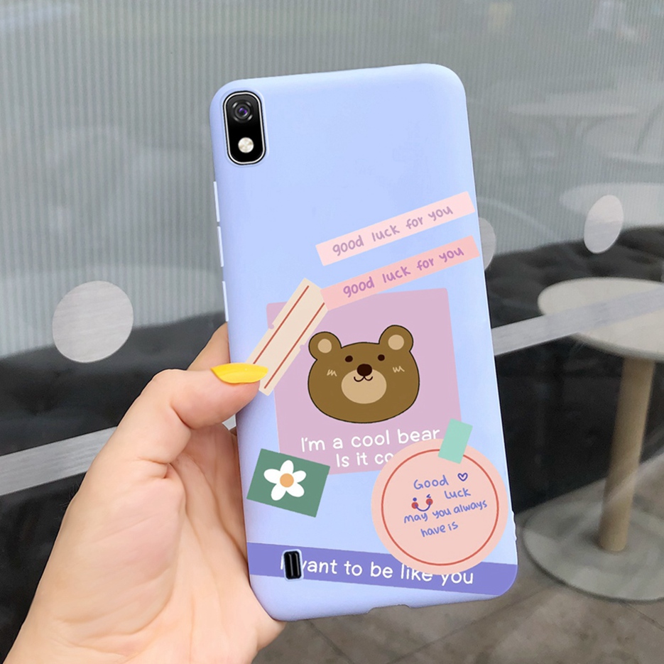 For Samsung Galaxy A10 Case SM-A105F Luxury Candy Painted Cover Soft Silicone Phone Case For Samsung A10 A 10 Back Covers Bumper. 