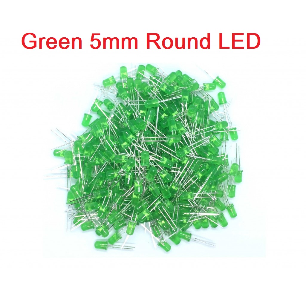 50Pcs-5mm Colorful GREEN LED 5mm Round LED Light Emitting Diode Basic Green Light Bulbs For Electronics Project Indicator Front Panels LED Light DIY - Rgb Light. 