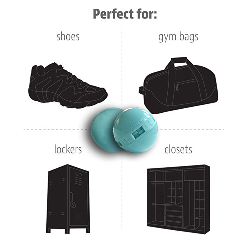 1 Pair Deodorizer Balls Sneaker Perfume Balls For Shoes Gym Bag, Locker And Cars Deodorizer Neutralizing Odor Shoe Freshener. 