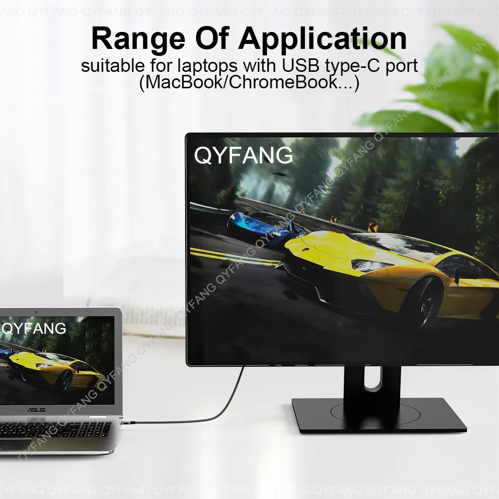 USB C to DisplayPort 165Hz Cable 8K Thunderbolt4 to Display port For MacBook Pro M1 Samsung HuaweiUSB C to DP1.4 240Hz Cable. 