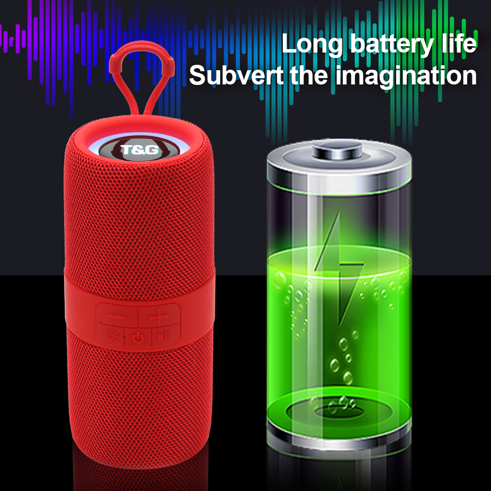 TG671 Bluetooth Speaker Portable TWS Wireless Subwoofer Dual Bass FM Radio AUX TF USB Outdoor Running Climbing Music Loudspeaker. 