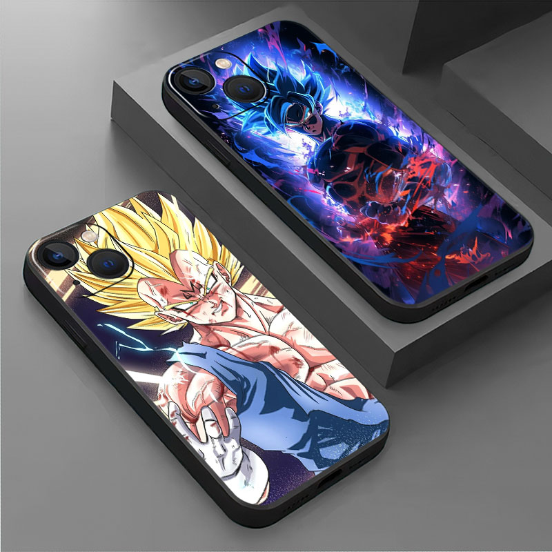 Case For Apple iPhone 15 11 13 14 Pro Max 7 8 Plus X XS XR SE 6relax 6S Back Cover 7+ 8+ Black Soft Phone Cases V-Vegeta Hero Anime