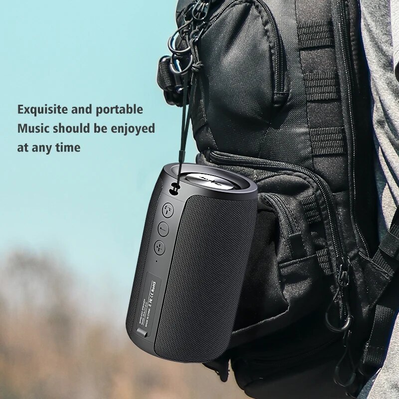 ZEALOT S32 Mini Portable Bluetooth Speaker HIFI Subwoofer Wireless Speaker with fm Radio Column Support TF, TWS, USB. 