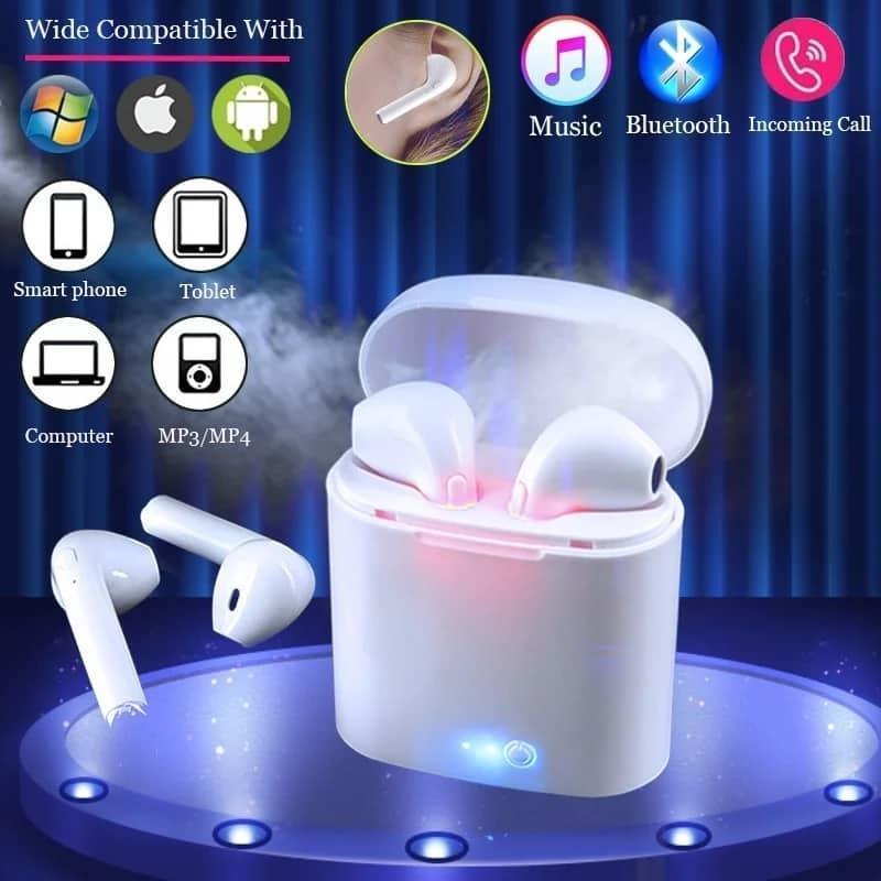 HBQ 17S TWS 4.1 Bluetooth Earphone with Power Case-White. 