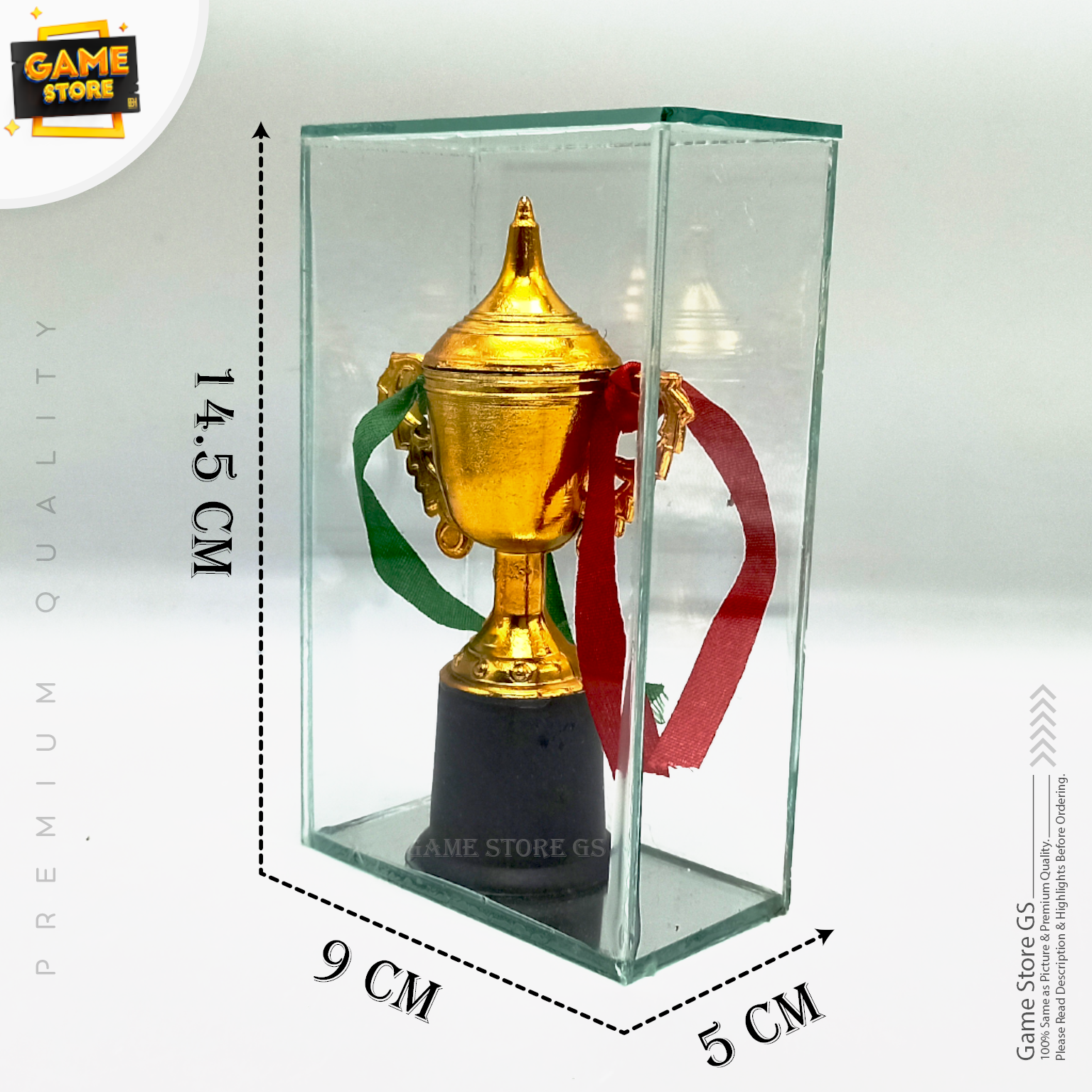 Mini Trophy for all type of Sports Glass and Plastic Mini -6 inch 1 pcs