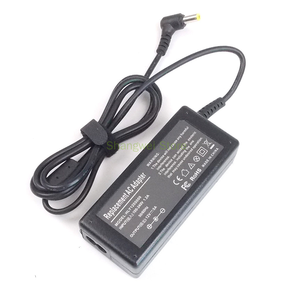 12V 5A Notebook Power Adapter Charger for FujiPLUS K-1205 FP-988D LCD Monitor CORD. 