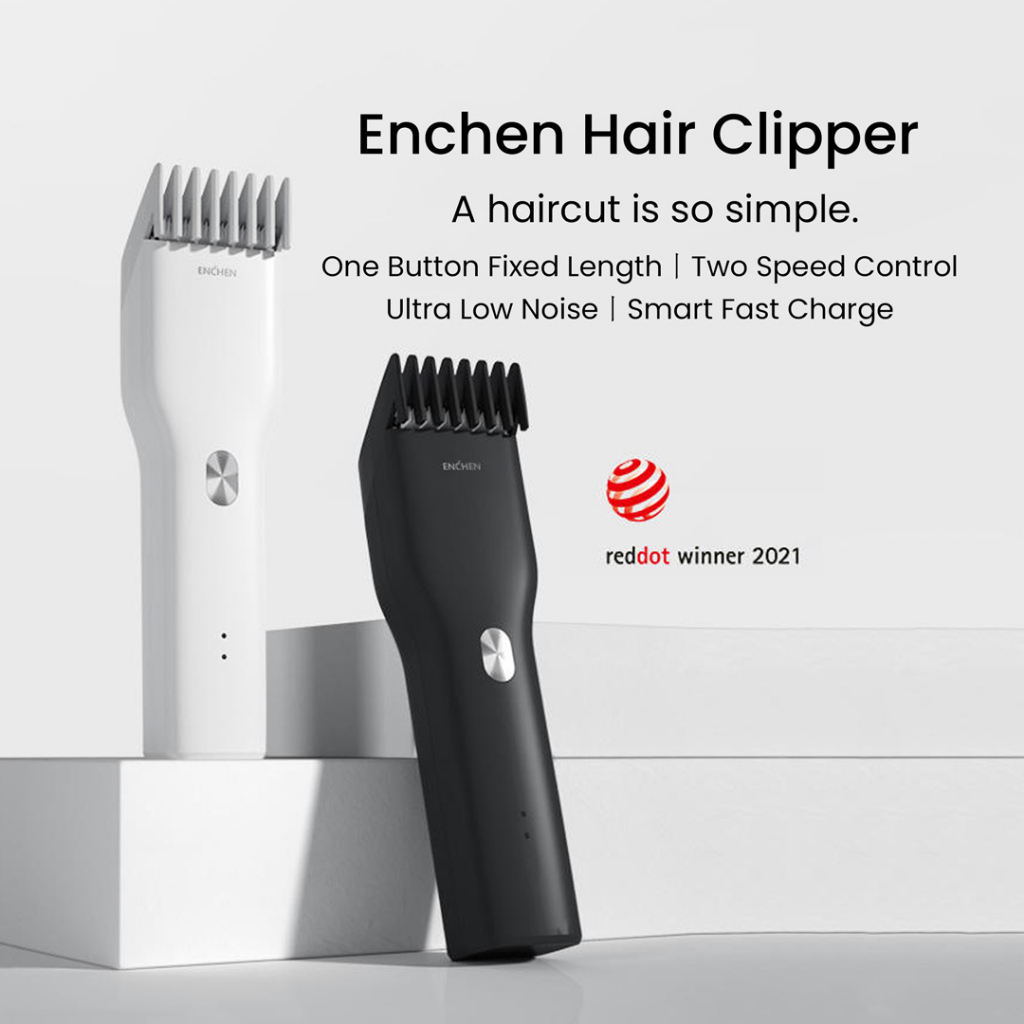 Xiaomi Enchen Boost Trimmer Washable Long Battery Backup 1 Hour Charge Up to 3 Months Use One Button Lock 07-21mm length Adjustment Two Speed Control Low Noise Hair Trimmer With Type-C Charger. 
