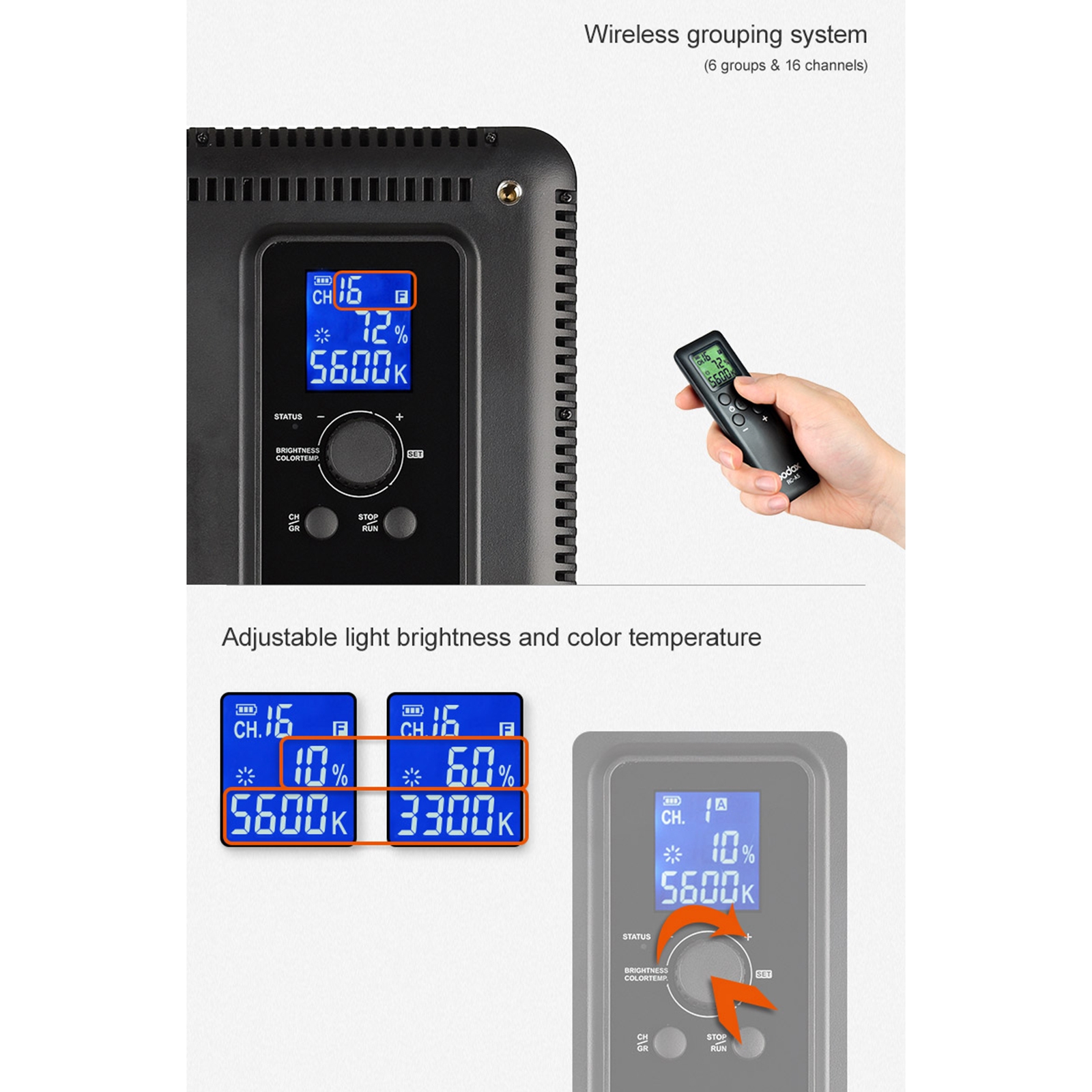 New- Godox LEDP260C LED Video Shoot Light. 