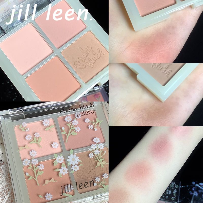 JILL NFour Colors Colorful Blush Natural Three-Dimensional Complexion Improvement Not Easy to Smudge Peach Makeup Chin Purple Cheap. 