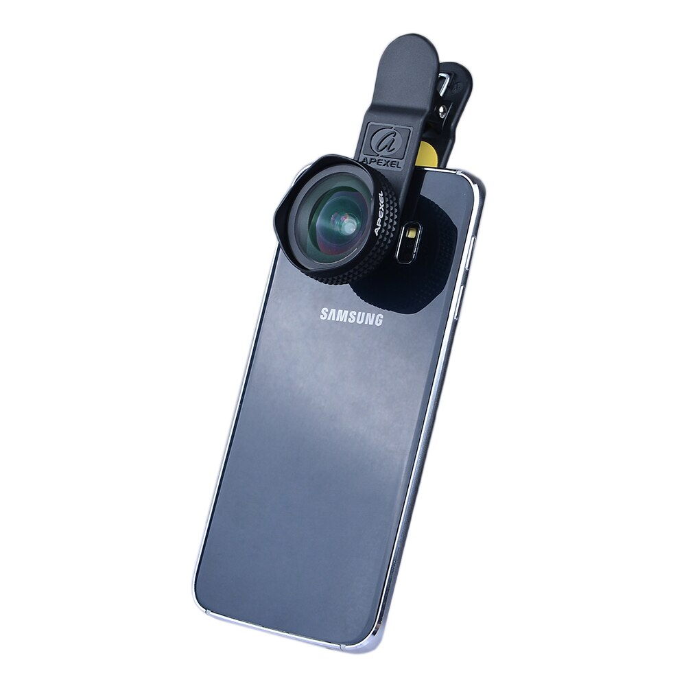 【happy one】Apexel Lens HD Wide Angle Optic Pro Lens Cell Phone Camera Lens Kit 0.6X for Samsung galaxy plus S7 S6 phone 18MM. 