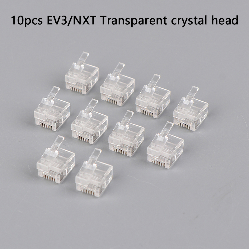 10PCS/lot RJ11 RJ12 Connector 6P6C Right buckle Left buckle Cable Plug Crystal head for Telephone DIY EV3 NXT. 