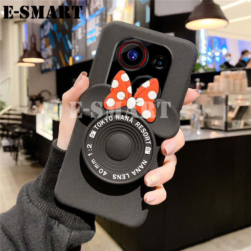 For Tecno Phantom X2 Pro Case Makeup Mirror Soft Cute Cartoon Camera Stand Silicone Cases for Tecno Phantom X2 Pro Back Cover Casing. 