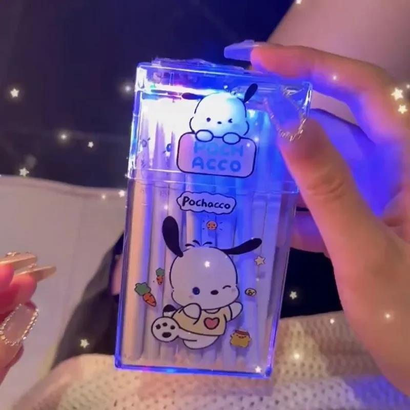 New Sanrio Hello Kitty Pochacco Kuromi Cartoon Cute Rechargeable Cigarette  Case Lighter Creative kawaii Cigarette Lighter Gift