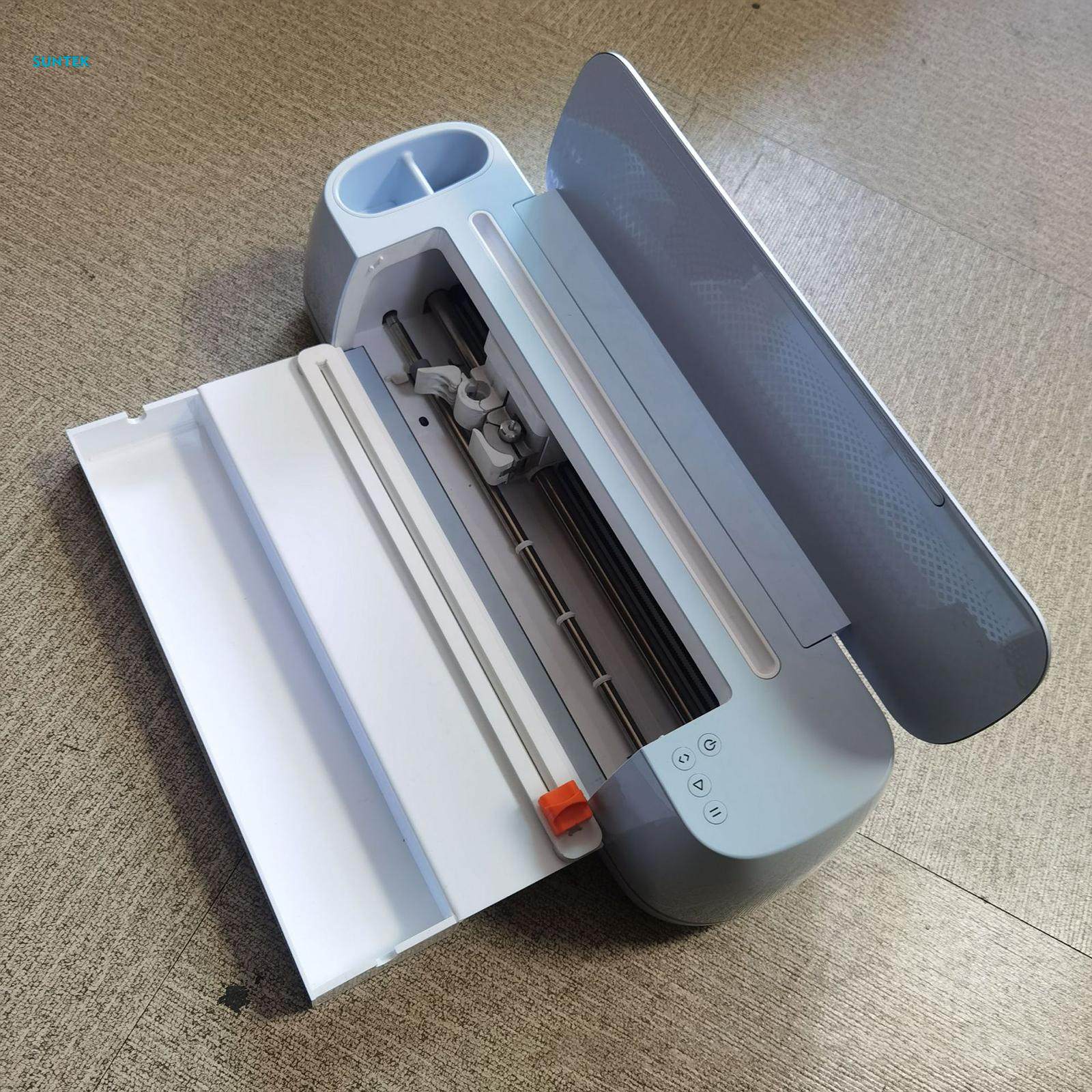 Vinyl Roll Holder with Built in Trimmer Durable Roll Holder with Cutter for Office. 