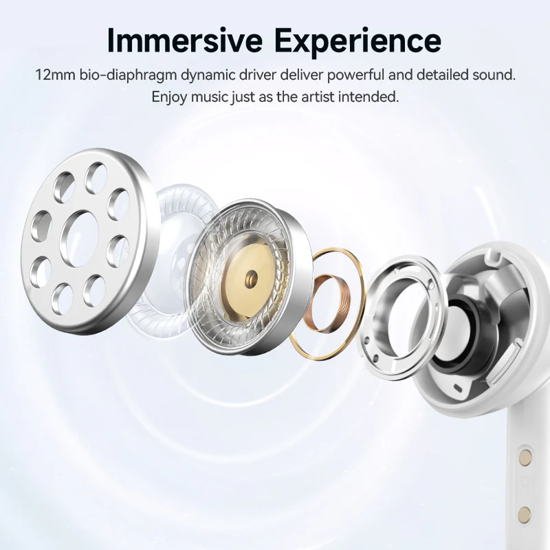 QCY Melobuds N50 Wireless Earbuds 45dB ANC BT 5.4 6 Mics Clear Call Multipoint Connection Up to 28 Hours Playback IPX4 68ms Low Latency App Support In-ear Headphones Wireless Bluetooth Earphones for Men and Women. 