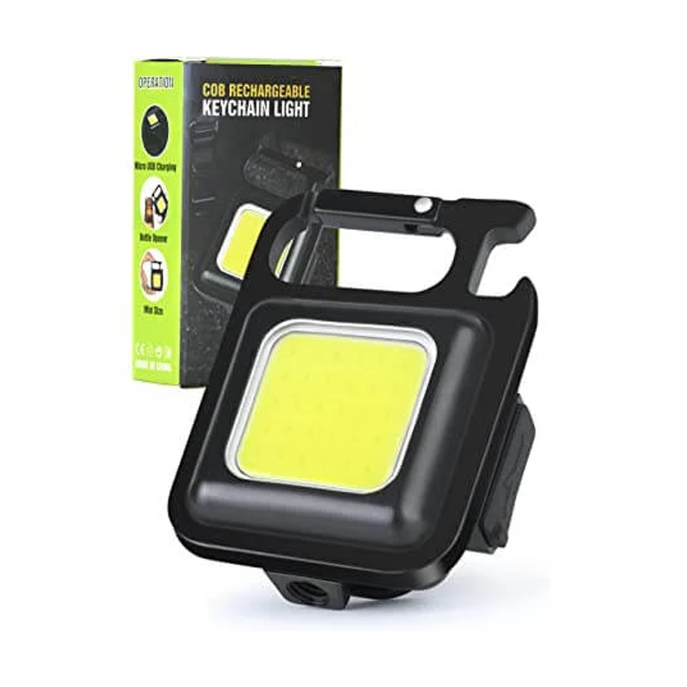 Rechargeable Keychain Light Mini Bright Flashlight COB Inspection Light