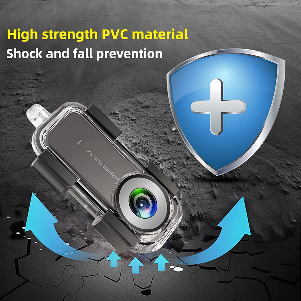 FORIDE Waterproof Housing Case for Insta360 ONE X2, Underwater Dive Protective Shell 40M (131Ft) Aciton Camera Accessories. 