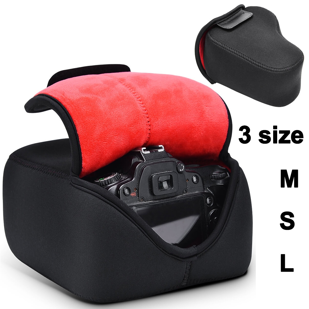 NEW- CADeN H6 Shockproof Waterproof Camera Liner Neoprene Bag Case, Size: 17 x 10.5 x 22cm (Black Red). 