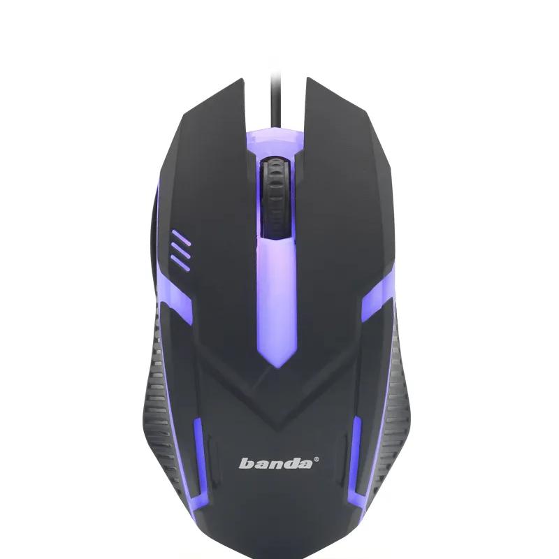 BANDA MW800 3D Gaming Mouse Wired 7 LEDcolors (Black) and Mouse Pad. 