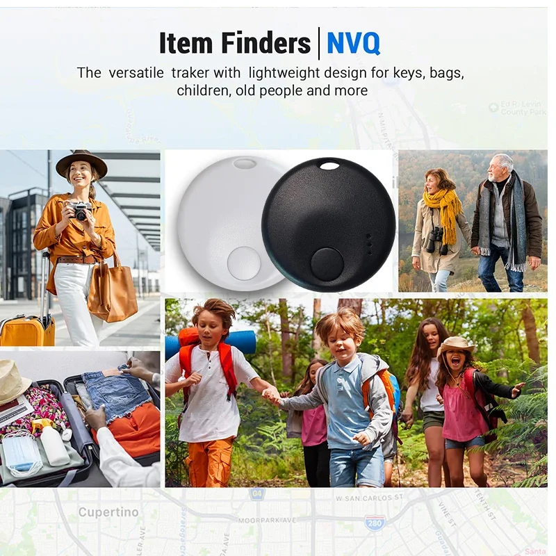 XIAOMI New Mini Smart Tag Bluetooth Luggage Tracker Works with Apple Find My (iOS Only) Item Locator For Key Luggage Backpack. 