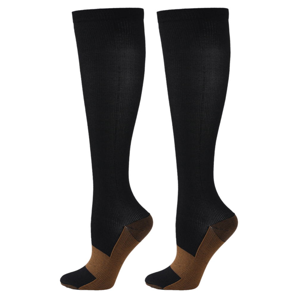 【QNTR】 Copper Compression Socks for Men & Women 20-30 mmHg Medical Graduated Compression Stockings for Sports Running Plantar Fasciitis Nurses Shin Splints Diabetic. 