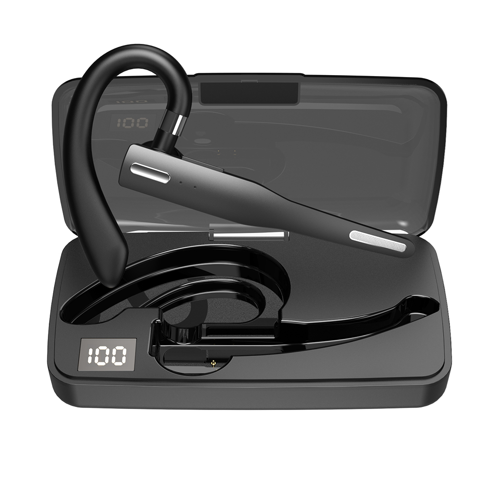 Yyk-525 Business Bluetooth-compatible 5.1 Wireless Headset Hands-free Call Noise Reduction Single Ear Headphone. 
