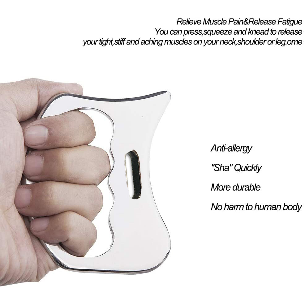 Stainless Steel Gua Sha Scraping Massage Tool Soft Tissue Mobilization Pain Scraping Tool. 