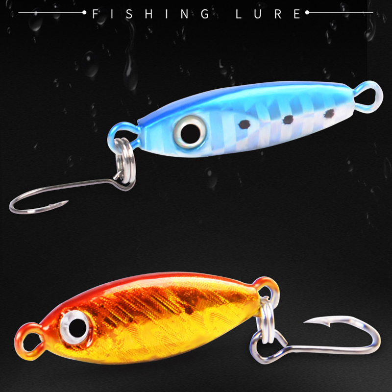 Ma Kou Xiao Tie Ban Single Hook Road Ya Bait White Bar Crossed Mouth Micro Object Sequin Mini Long Range Throwing Fake Bait Demoo. 