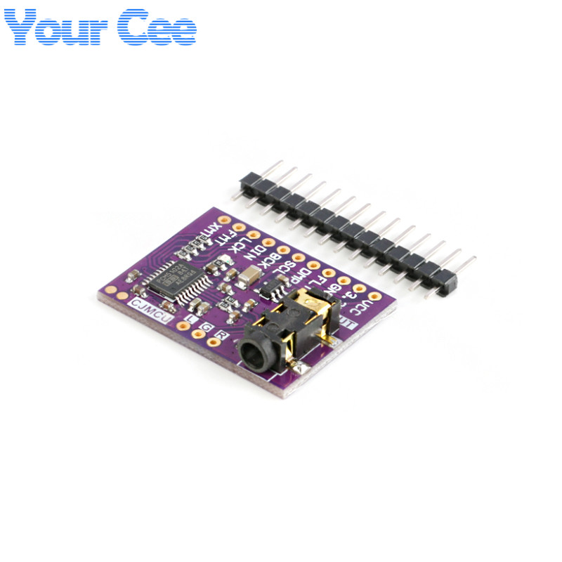 Inter I2S PCM5102A Decoder Stereo DAC Module Audio Digital Converter PCM5102 PLL Voice Module with 3.5mm Headphone Holder. 