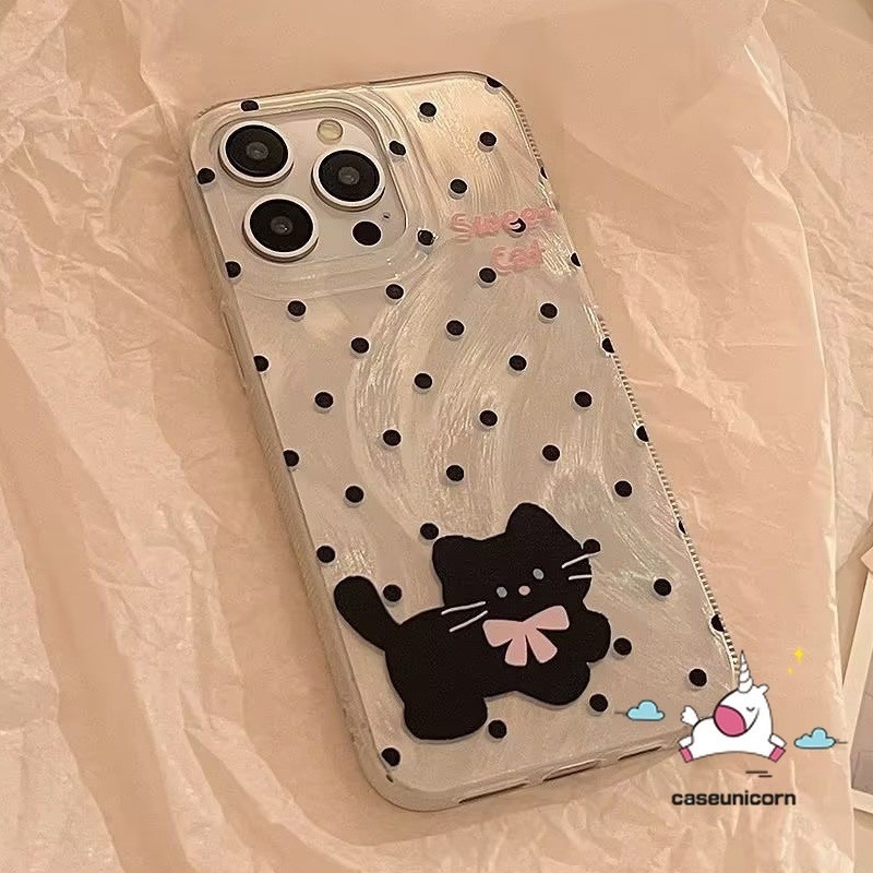 ​For Realme C67 C12 C51 C65 C15 C25 C21 C63 C55 C35 C51s C11 Note 50 C30 C61 C25Y C20 C17 11 5s 9i 5 7 6i 5i C21Y C31 C25s C33 Cartoon Cute Stand Sweet Cat Kitten Wave Point Cover. 