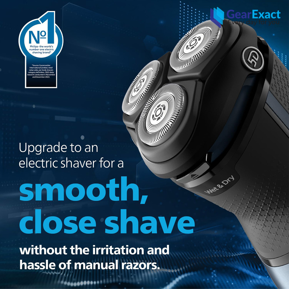 Philips S3144/03 Wet & Dry Electric Shaver 5D Floating 3000 Series for Men. 