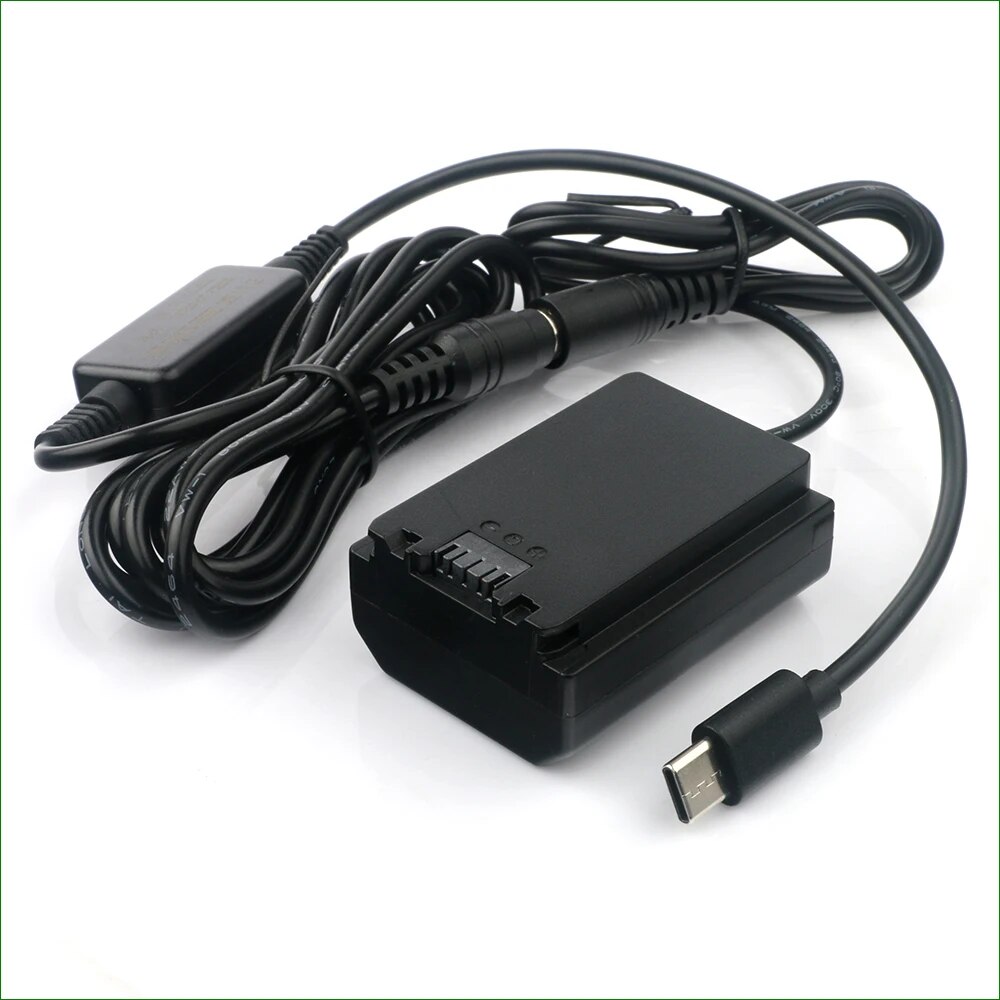 AC-FZ100 USB Type-C NP-FZ100 Dummy Battery Power Adapter DC coupler For Sony Alpha 1 6600 7C 7 7R 7SIII 7R IV 9 II ILME-FX3 FX3. 