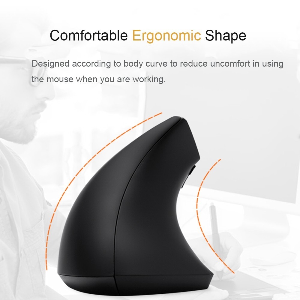 CHYI Left Handed Wireless Vertical Mouse Left Hand Ergonomic Rechargeable Optical Usb Mause 6 Button PC Gaming Mice For Laptop. 