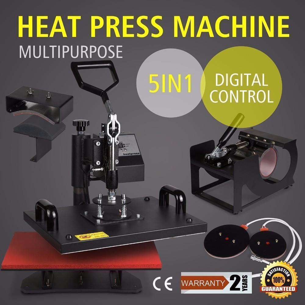 Sublimation heat press machine, Digital Heat Press 5-in-1 Machine (Grade-A) WITH 2 YEARS WARRANTY. 