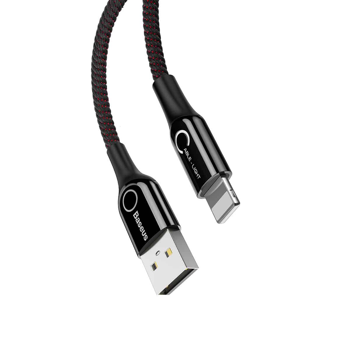 Baseus C-Shaped Light Intelligent Power-Off iPhone Lightning Cable - 1M. 