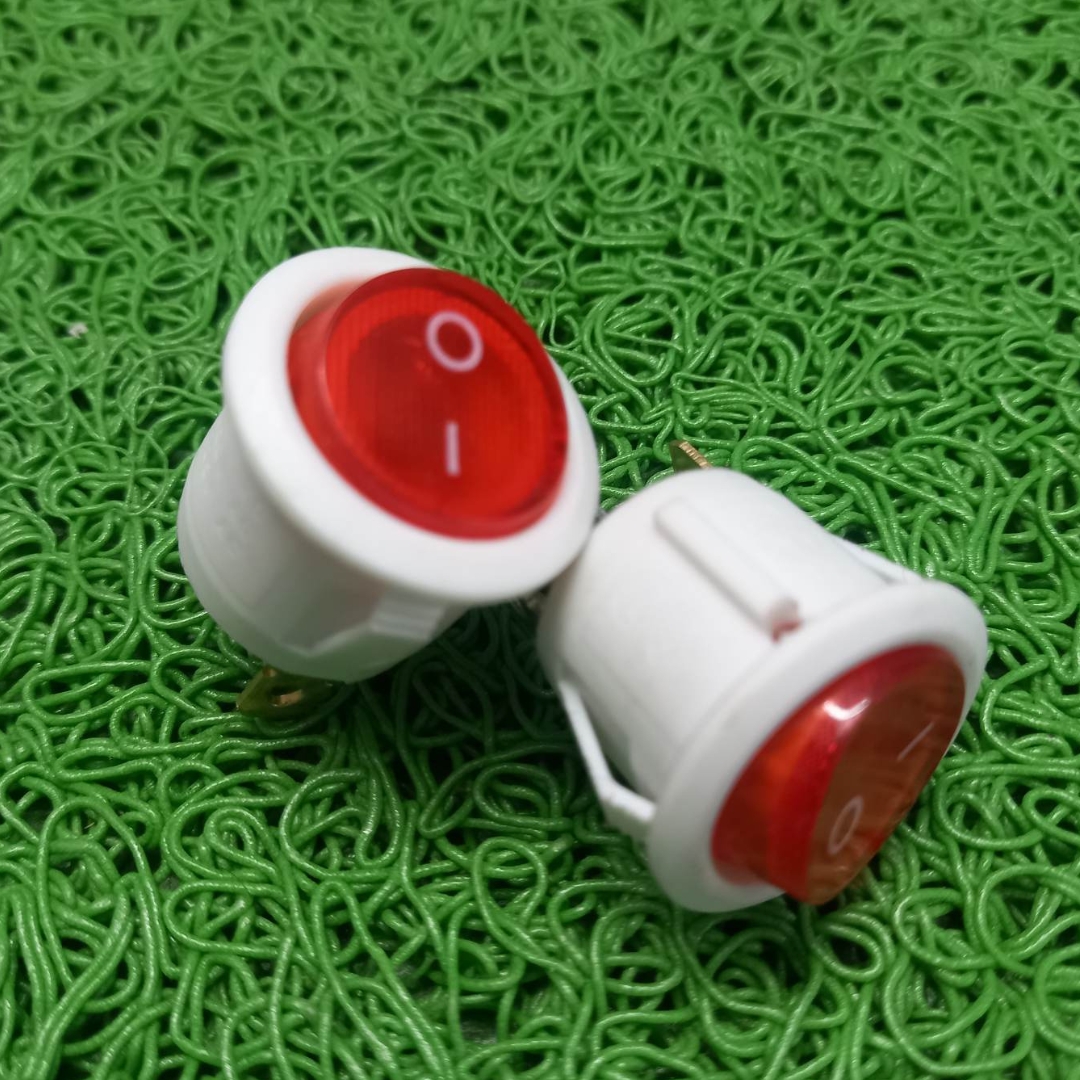 3Pcs WHITE BLACK Color 3 Pin KCD1 Rocker Switches AC 250V 10A 3Pin On Off Full Illuminated Neon RED Indicator SPST Power Switch For Auto Car Boat IPS UPS. 