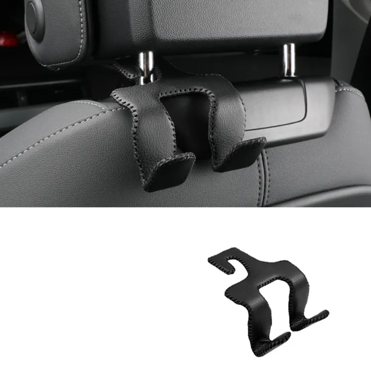 SL Car Seat Headrest Hook Double Hooks Phone Holder Hanger Storage  Organizer Universal For Handbag Purse Coat