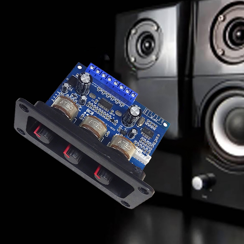 2.1 Channel Digital Power Amplifier Board 2X25W+50W Bluetooth 5.0 Subwoofer Class D Audio Amplifier Board DC 12-20V. 