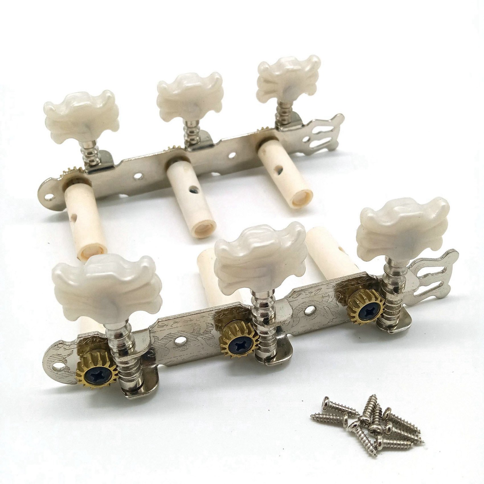 2X One Pair Guitar Tuning Pegs Machine Tuners White Machine Head for Classic Guitar Guitar Part Accessories. 