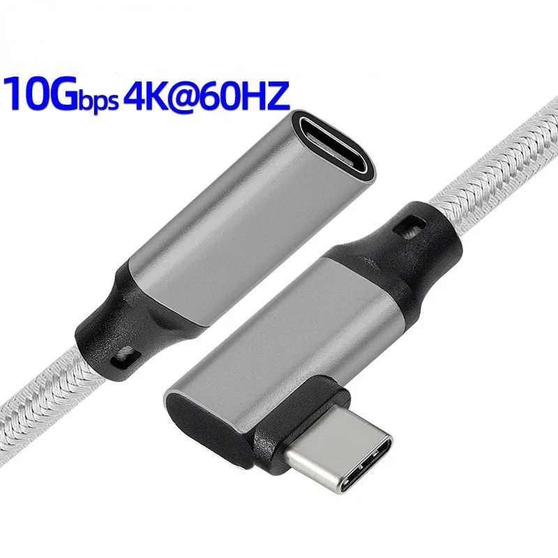 1M 2M 10Gbps Gen2 Type-C USB 3.1 Male to USB-C Female Extension Data 100W Charging Cable Extender Cord For Macbook/ Switch/Phone