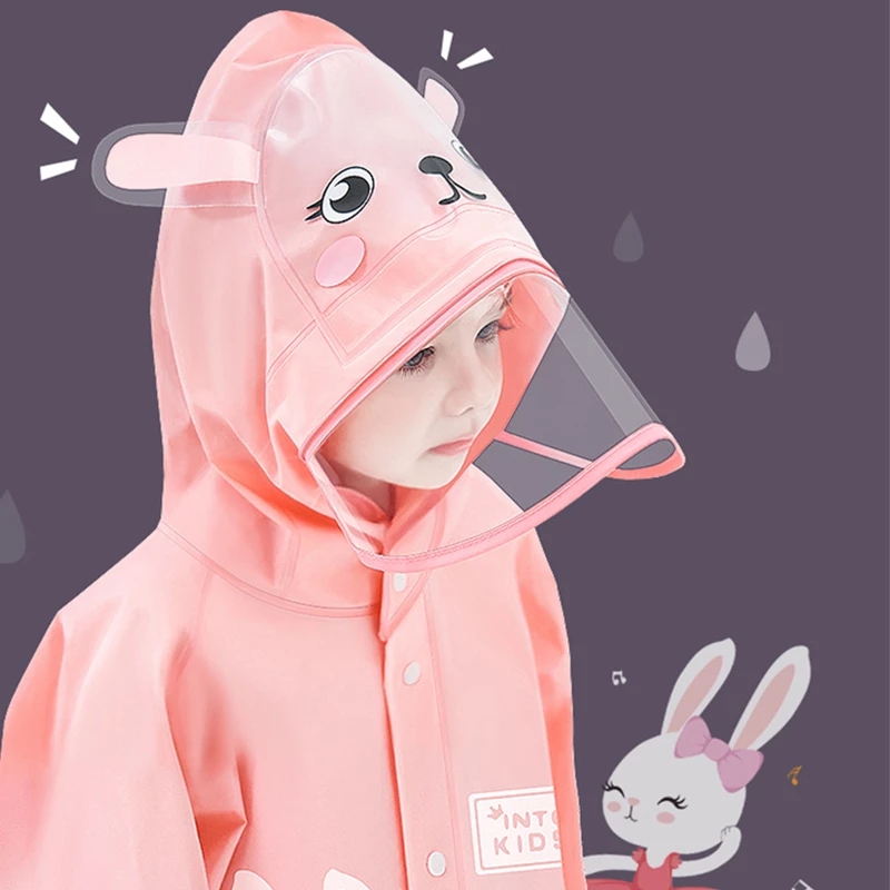 Cute Polyester Baby Raincoat Outdoor Waterproof Rain Coat Children Impermeable Poncho Boys Girls Rain Jacket. 