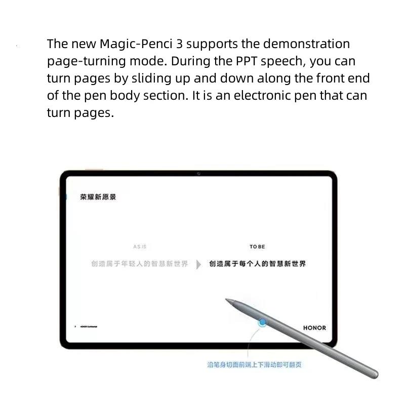 For HONOR Magic-Pencil 3 Tablet stylus pen Compatible with Honor Tablet V8 Pro V8 V7 Pro Pad9 With Free Replacement Nib. 