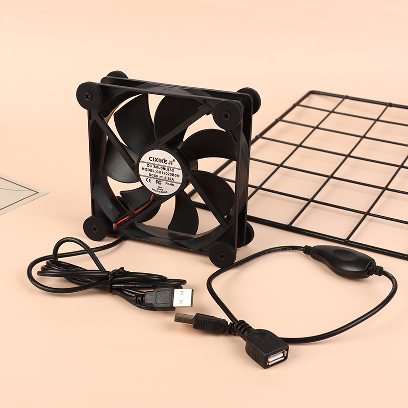 120MM 5V USB Fan Powered PC Router Fans With Stepless Speed Controller High Airflow Cooling Fan For Router Modem Receiver Eatop. 