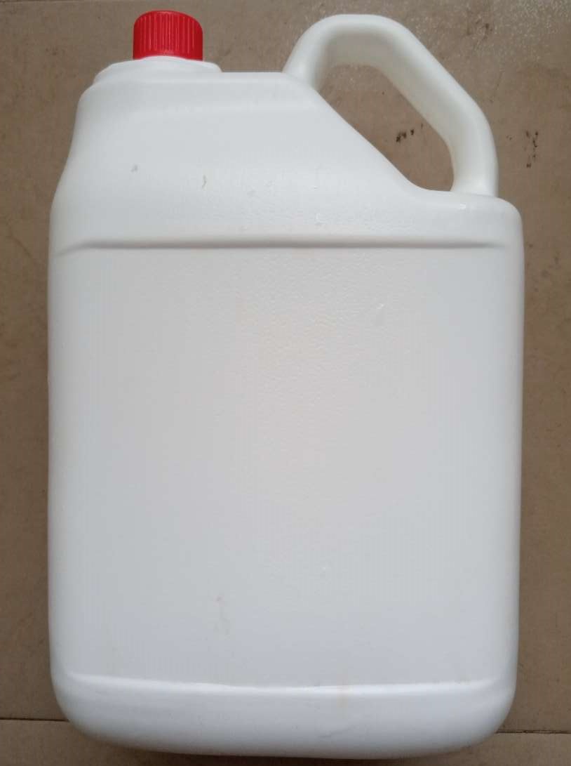 Clear empty plastic bottle for 5 liters. 
