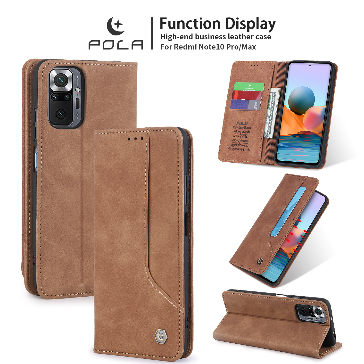 Leather Wallet Mi Note 10 Pro Case Cover Case For Xiaomi Redmi
