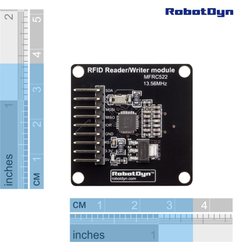 【happy one】Compact Reader/Writer and module, MFRC522(13.56MHz). Power 5V/3.3V. For Arduino, Raspberry, ARM. 
